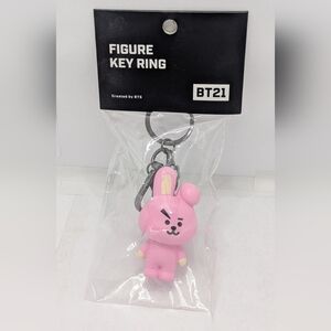 NWT BT21 Cooky Figure Key Ring - Pink
